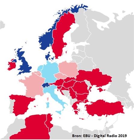 Groot-Europa: meer dan 1500 radiostations zenden uit op DAB(+)